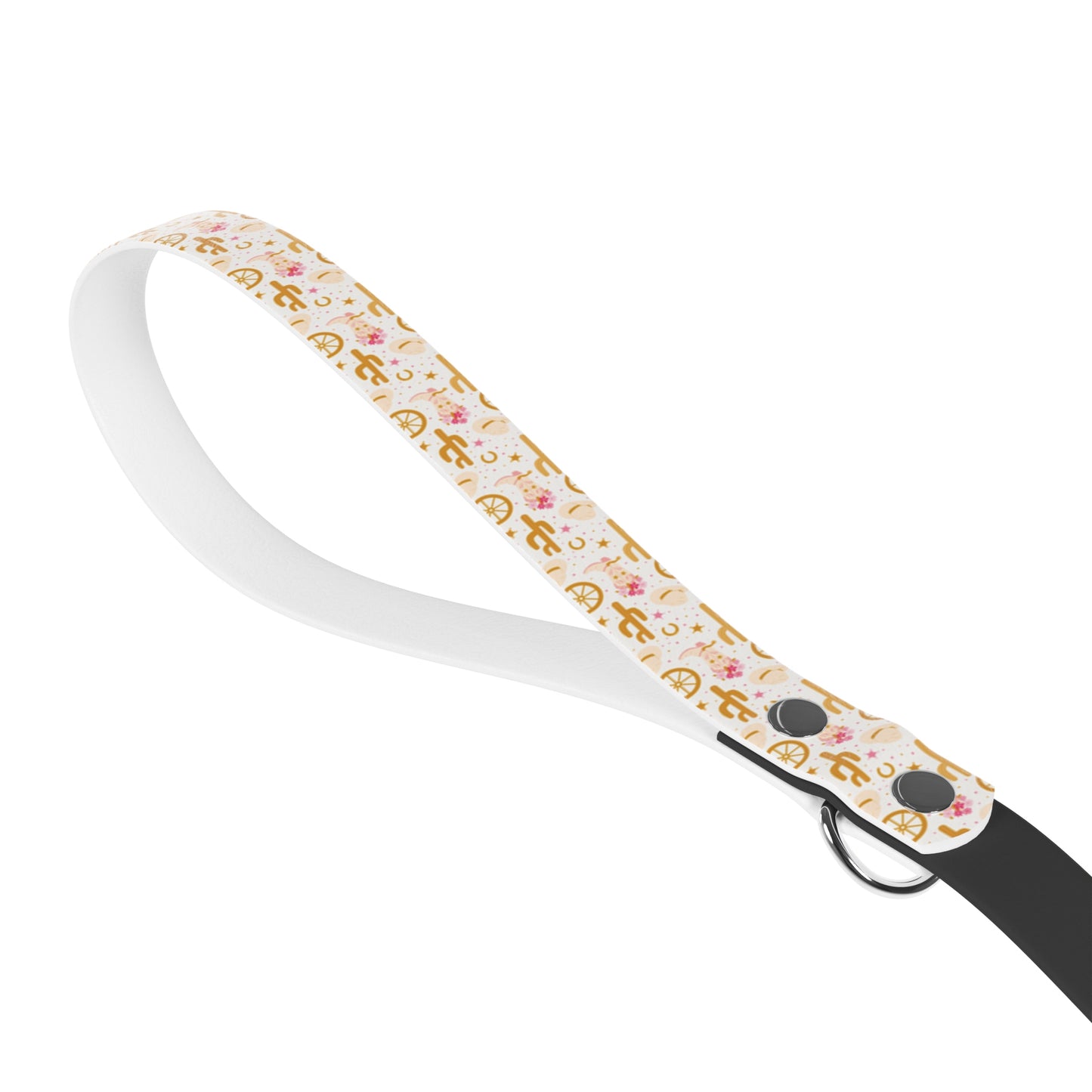 Pink & Cream Western Desert Custom Pet Leash - Personalized, Durable PVC & TPU Handle, Waterproof