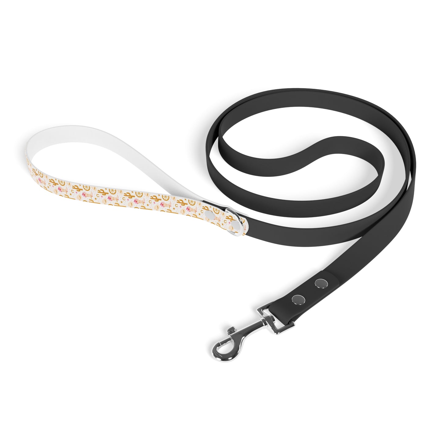 Pink & Cream Western Desert Custom Pet Leash - Personalized, Durable PVC & TPU Handle, Waterproof